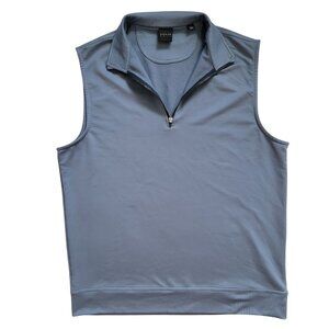 Dunning Golf Vest Men's Medium Milbrook Performance Quarter Zip Blue/Grey